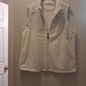 Croft & Barrow Off-White Fleece Vest